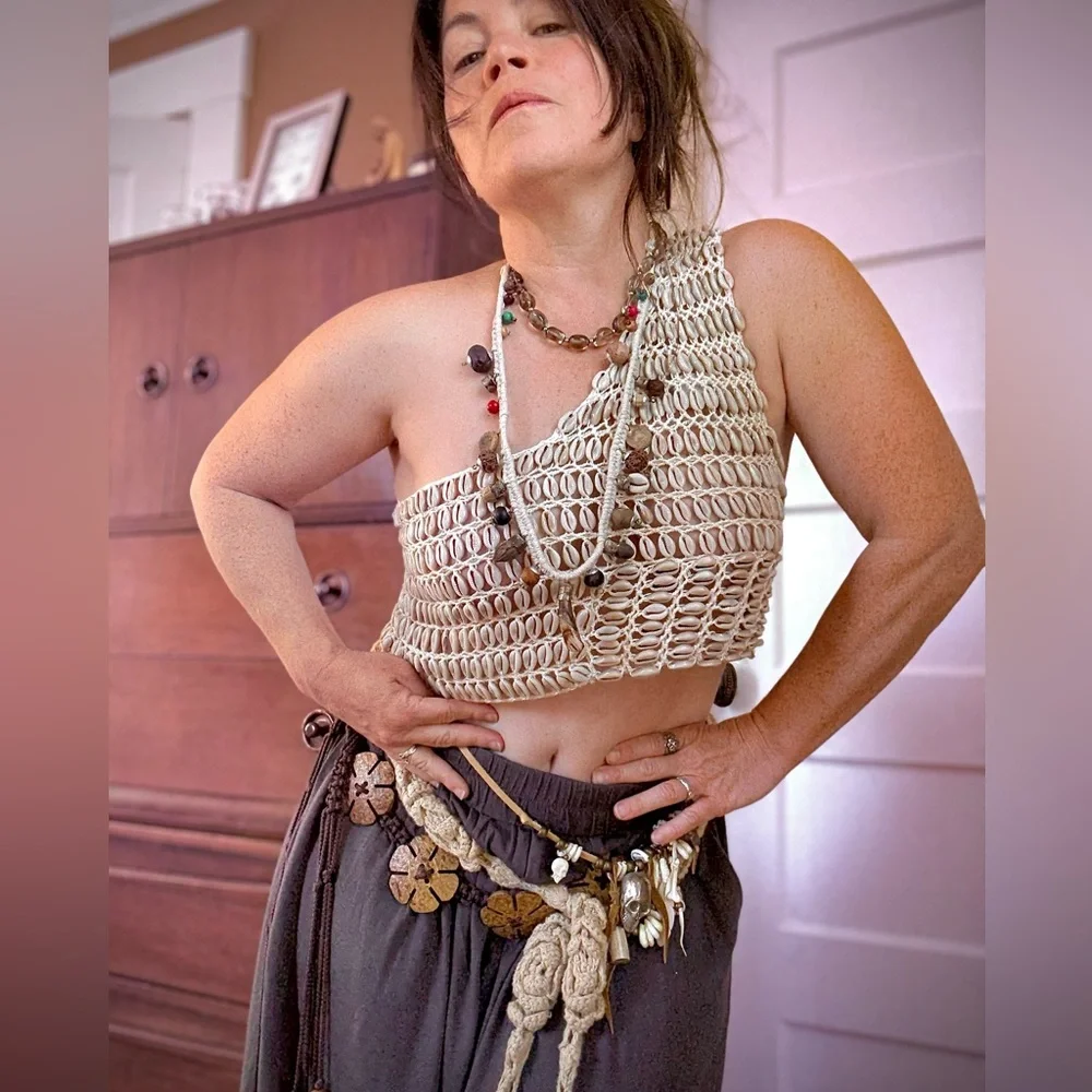 Cowrie Shell & Crochet Camisole - Picture 5 of 16